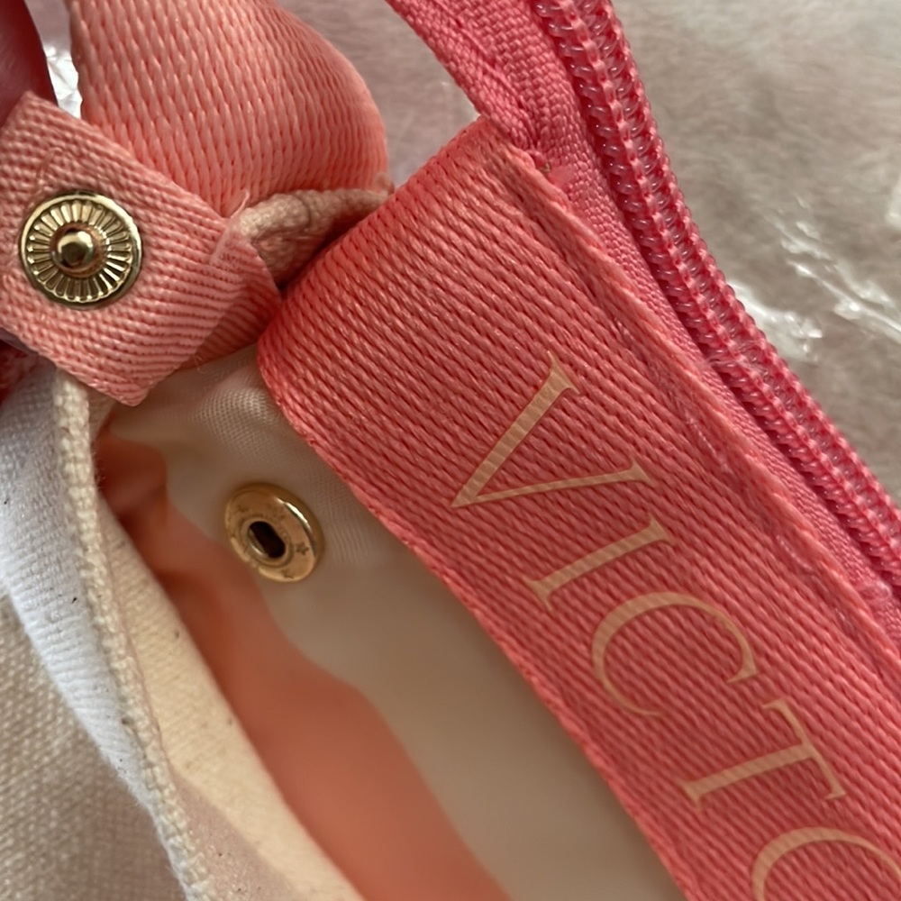 Victoria’s Secret Tote Bag Pink/Cream  Color 2 in 1 Insulated Cooler - Picture 9 of 16